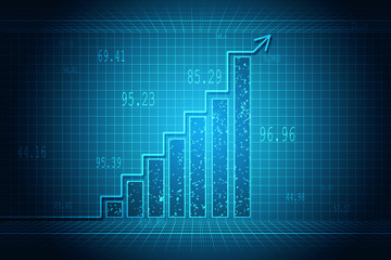 2d rendering Stock market online business concept. business Graph
