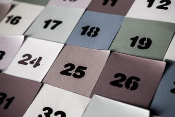 Mathematical equations and formulas on stickers