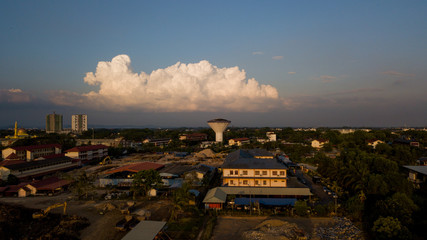 Aerial view landscape in Kedah Malaysia