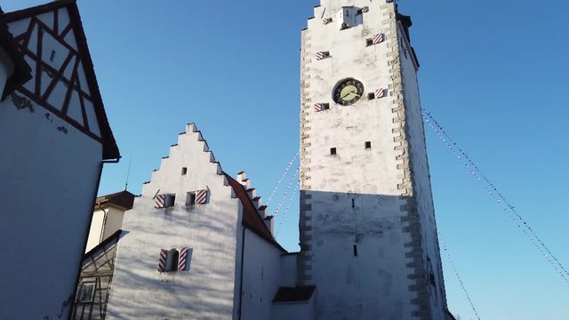 Pfullendorf, Germany. The old tower Oberes part of the ancient medieval fortifications of the city