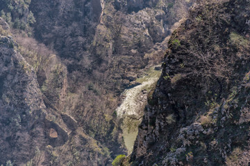 Rugged Canyon in the Mountains in Southern Italy