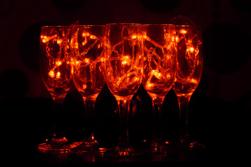 glasses with champagne