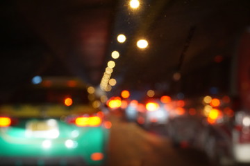 city night light blur bokeh defocused background