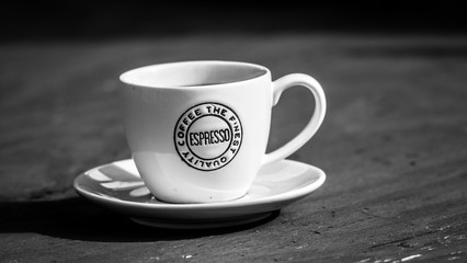 Espresso Coffee Cup on Table