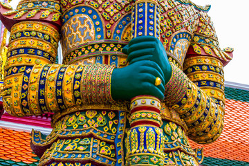 Green Giant in Wat Phra Kaew or name officially as Wat Phra Si Rattana Satsadaram