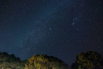 Fototapeta na wymiar Stars in the night sky background.