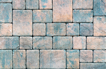 Colored paving slab with a beautiful high-quality texture close up.
