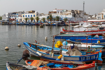 BIZERTE / TUNISIA - JUNE 2015: Old fishing port of Bizerte, Tunisia
