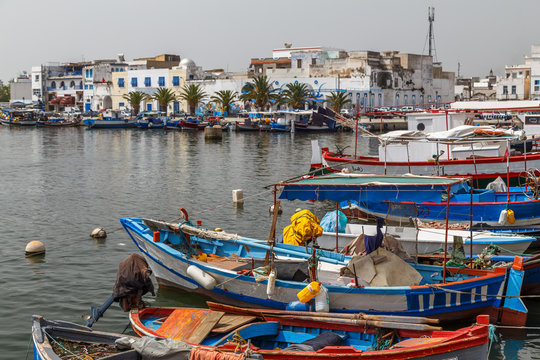 BIZERTE / TUNISIA - JUNE 2015: Old fishing port of Bizerte, Tunisia