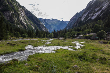 Fototapeta na wymiar Panoramic view of Masino Valley