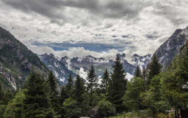 Fototapeta premium Panoramic view of Masino Valley