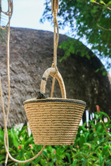 Pond and flower garden arrangement