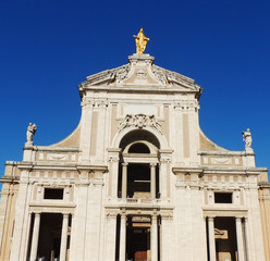 Papal Basilica of Santa Mary of the Angels in Assisi, Italy.