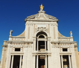 Fototapeta na wymiar Papal Basilica of Santa Mary of the Angels in Assisi, Italy.