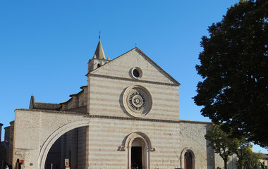 Basilica of Saint Clare in Assisi, Umbria, Italy.