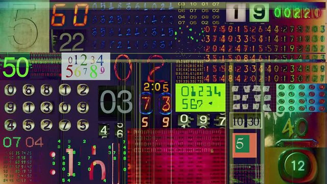 numbers code information clock counting