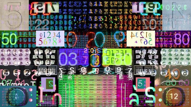 numbers code information clock counting