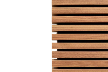 Naklejka na ściany i meble Wooden slats. Natural wood lath line arrange pattern texture background 