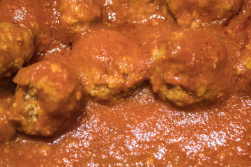 meatballs with the typical Italian dish sauce