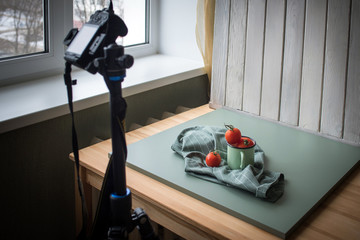 food photography set up at home