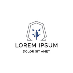 head of hawk logo design template