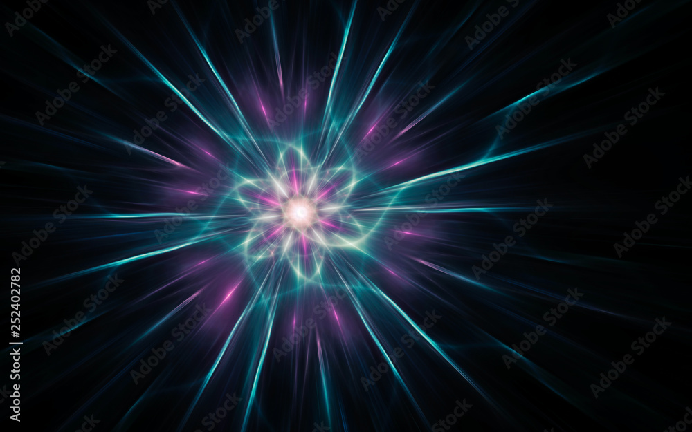 Fototapete digital generated image in the form of abstract geometric shapes of various shades and colors for us