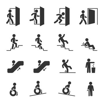 Vector set of people navigation icons.