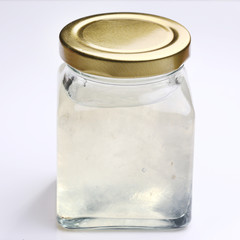 Edible bird's nest on white background.