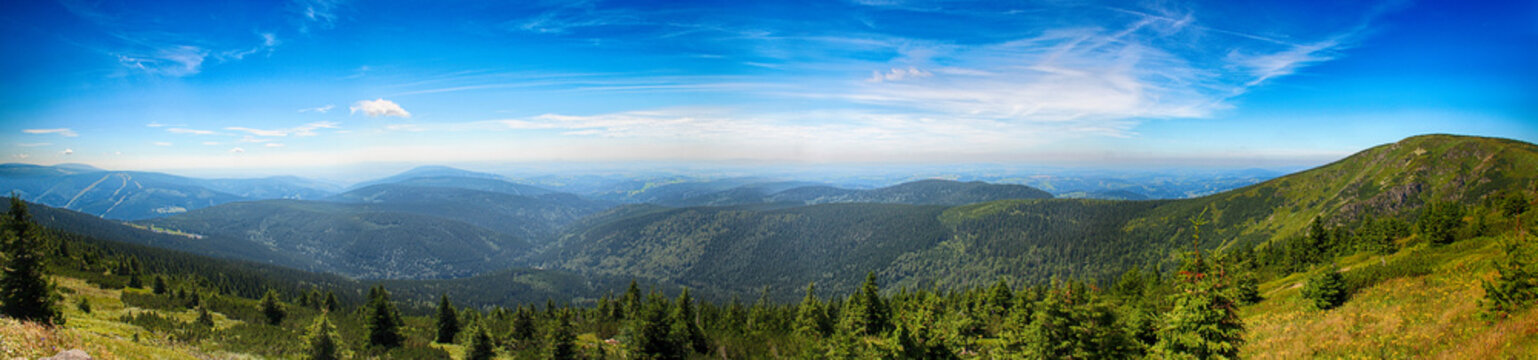 Amazing view of czech nature in Medvedin in Giant Mountains in Czech republic.