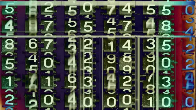 numbers code information clock counting