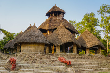 Architecture in the territory of Gurukul - Vedic school for boys in Mayapur, India