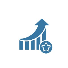 Rating, growth. Vector icon.
