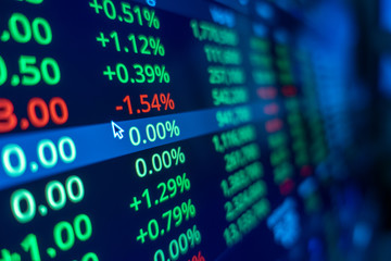 Obraz premium Stock market trading graph and candlestick chart for financial investment concept. Abstract finance background.