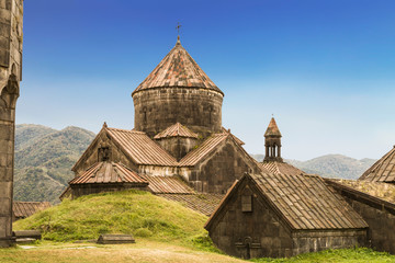 Medieval Armenian monastery Haghpat, 10 century. Armenia - obrazy, fototapety, plakaty