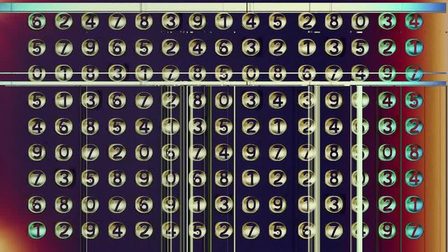 numbers code information clock counting