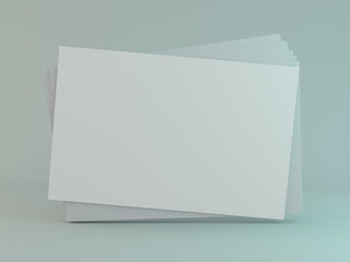 Blank business cards. Mock-up for branding identity. 3D