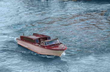 taxi boat on the canal
