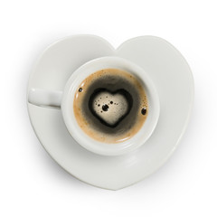 isolated image of a cup of coffee on a white background