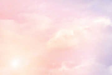 Fototapeta premium sun and cloud background with a pastel colored