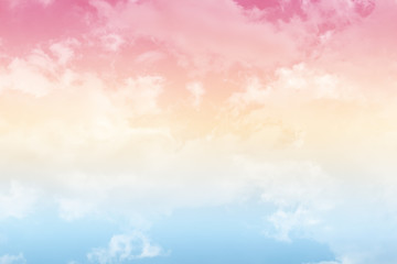sun and cloud background with a pastel colored