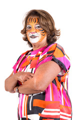 Granny with face-paint
