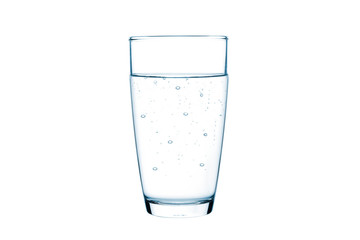 Glass of water on isolate background