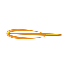 Tie pin. Gold, clip, slide. Jewelry concept. Vector illustration can be used for topics like jewel store, style, male accessory, fashion