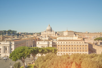 Fototapeta na wymiar Rome cityscape view