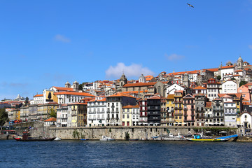 View of the Old city of Porto and the Douro river, Portugal