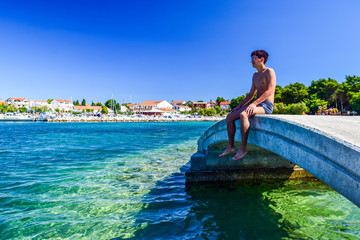 The Vodice cityscape.