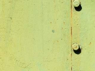 rust on green metal texture with crack