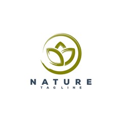 Fototapeta premium nature leaf/lotus logo vector