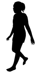 a girl body silhouette vector