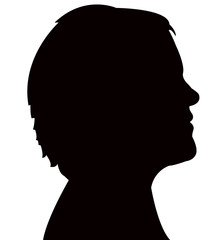 woman head silhouette vector